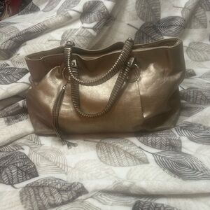 Plinio Visona Metallic Dark Gold Shoulder bag